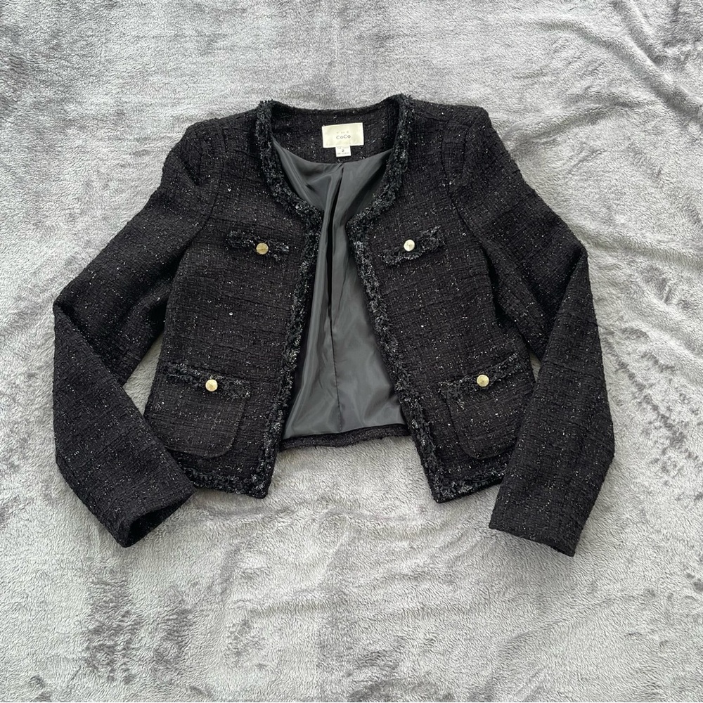CHANEL Black Tweed Jacket